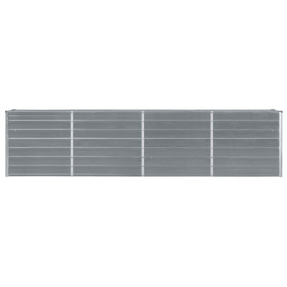 vidaXL Raised Garden Bed | Grey | Galvanised steel | Large | Durable