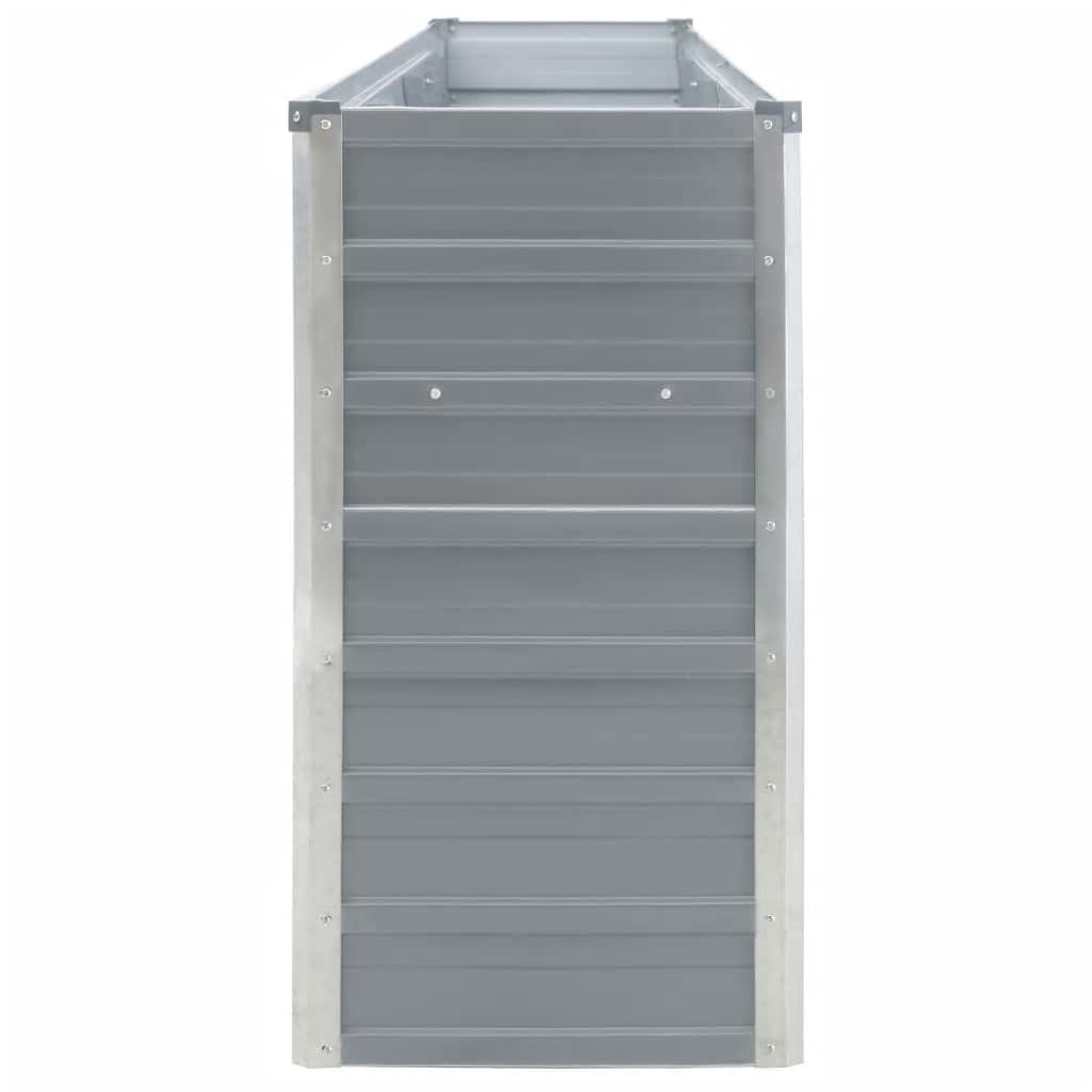 vidaXL Raised Garden Bed | Grey | Galvanised steel | Large | Durable