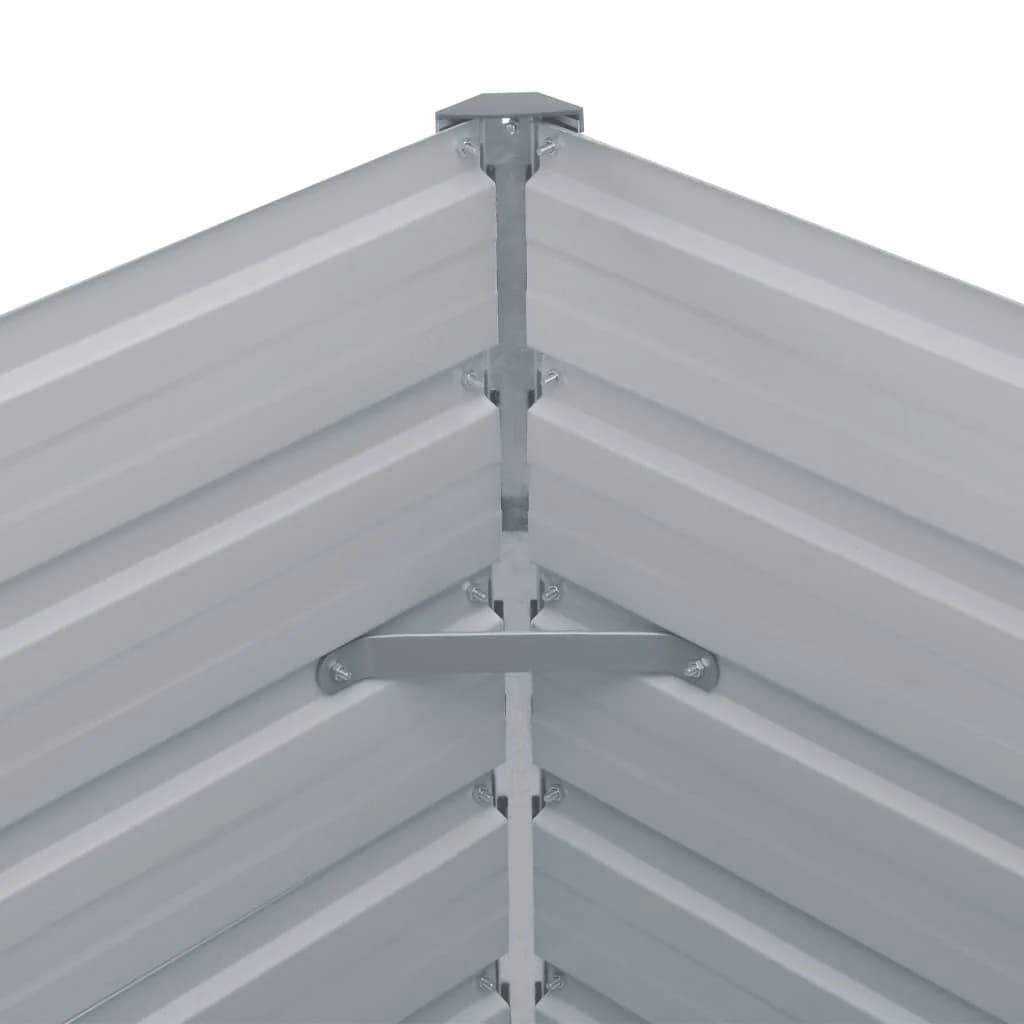 vidaXL Raised Garden Bed | Grey | Galvanised steel | Large | Durable