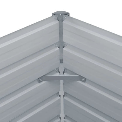 vidaXL Raised Garden Bed | Grey | Galvanised steel | Large | Durable