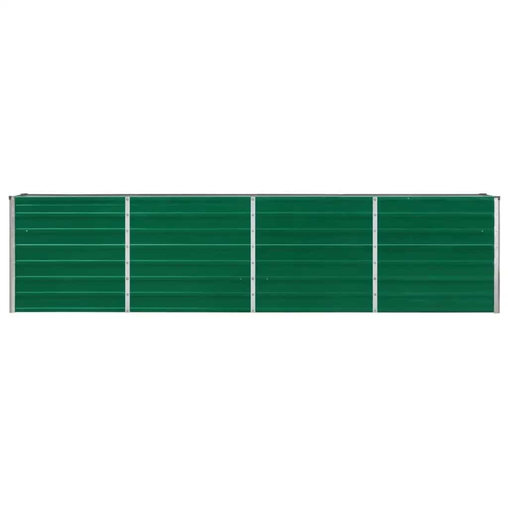 vidaXL Raised Garden Bed 320x40x77 cm Galvanised Steel Green
