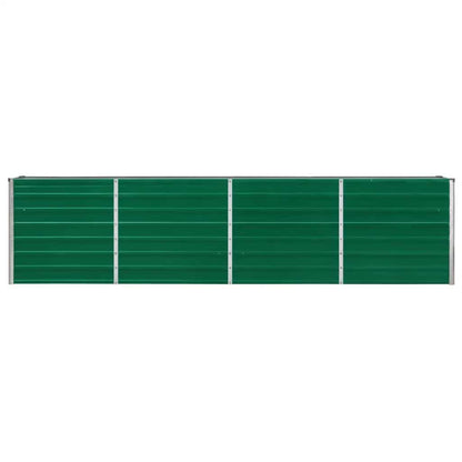 vidaXL Raised Garden Bed 320x40x77 cm Galvanised Steel Green