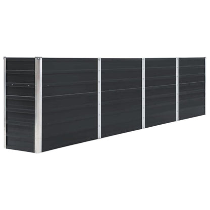 vidaXL Raised Garden Bed 320x40x77 cm Galvanised Steel Anthracite