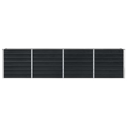 vidaXL Raised Garden Bed 320x40x77 cm Galvanised Steel Anthracite