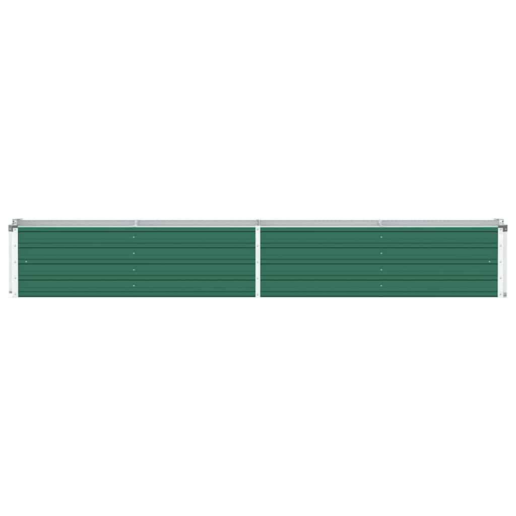 vidaXL Garden Raised Bed Galvanised Steel 320x40x45 cm Green
