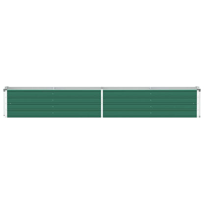 vidaXL Garden Raised Bed Galvanised Steel 320x40x45 cm Green