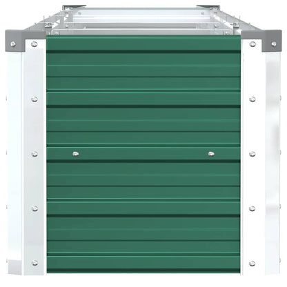 vidaXL Garden Raised Bed Galvanised Steel 320x40x45 cm Green