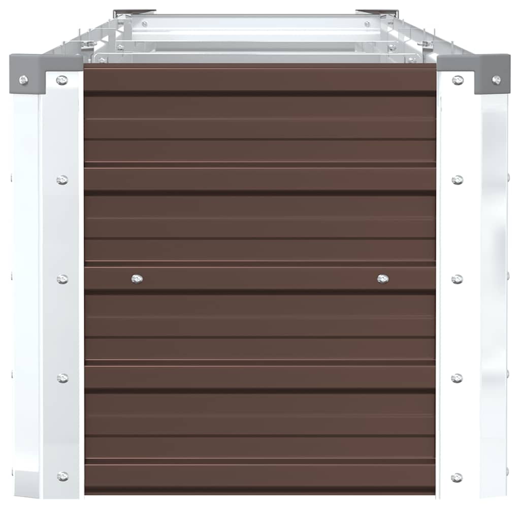 vidaXL Garden Raised Bed Galvanised Steel 320x40x45 cm Brown