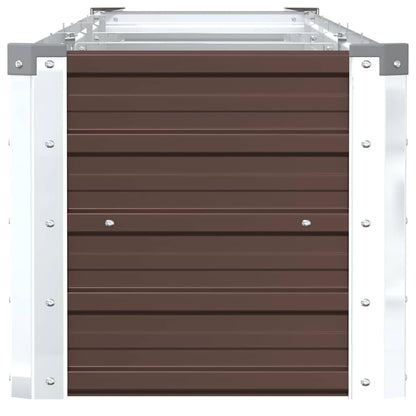vidaXL Garden Raised Bed Galvanised Steel 320x40x45 cm Brown