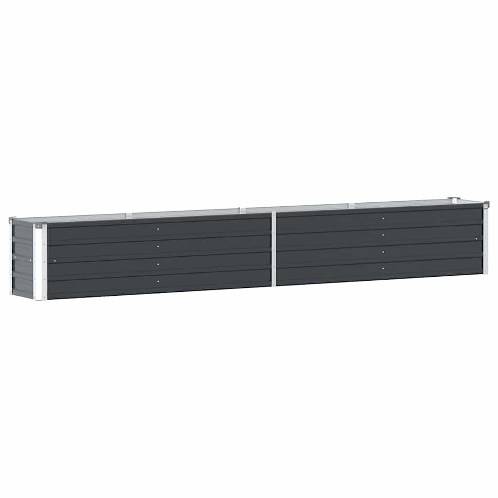 vidaXL Garden Raised Bed Galvanised Steel 320x40x45 cm Anthracite