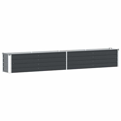 vidaXL Garden Raised Bed Galvanised Steel 320x40x45 cm Anthracite