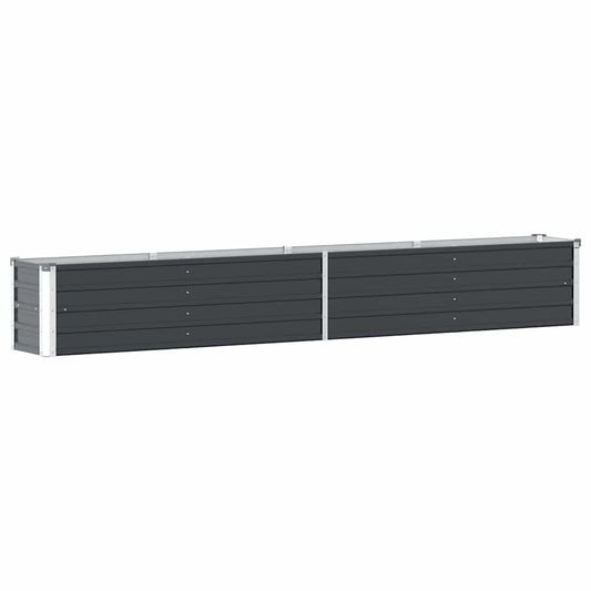 vidaXL Garden Raised Bed Galvanised Steel 320x40x45 cm Anthracite