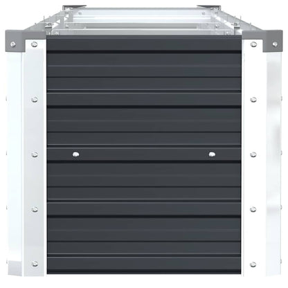 vidaXL Garden Raised Bed Galvanised Steel 320x40x45 cm Anthracite