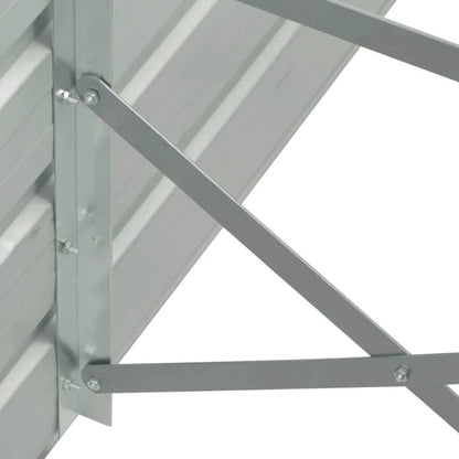 vidaXL Garden Raised Bed Galvanised Steel 400x80x45 cm Grey