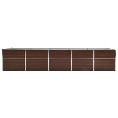 vidaXL Garden Raised Bed Galvanised Steel 400x80x45 cm Brown