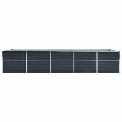 vidaXL Garden Raised Bed Galvanised Steel 400x80x45 cm Anthracite