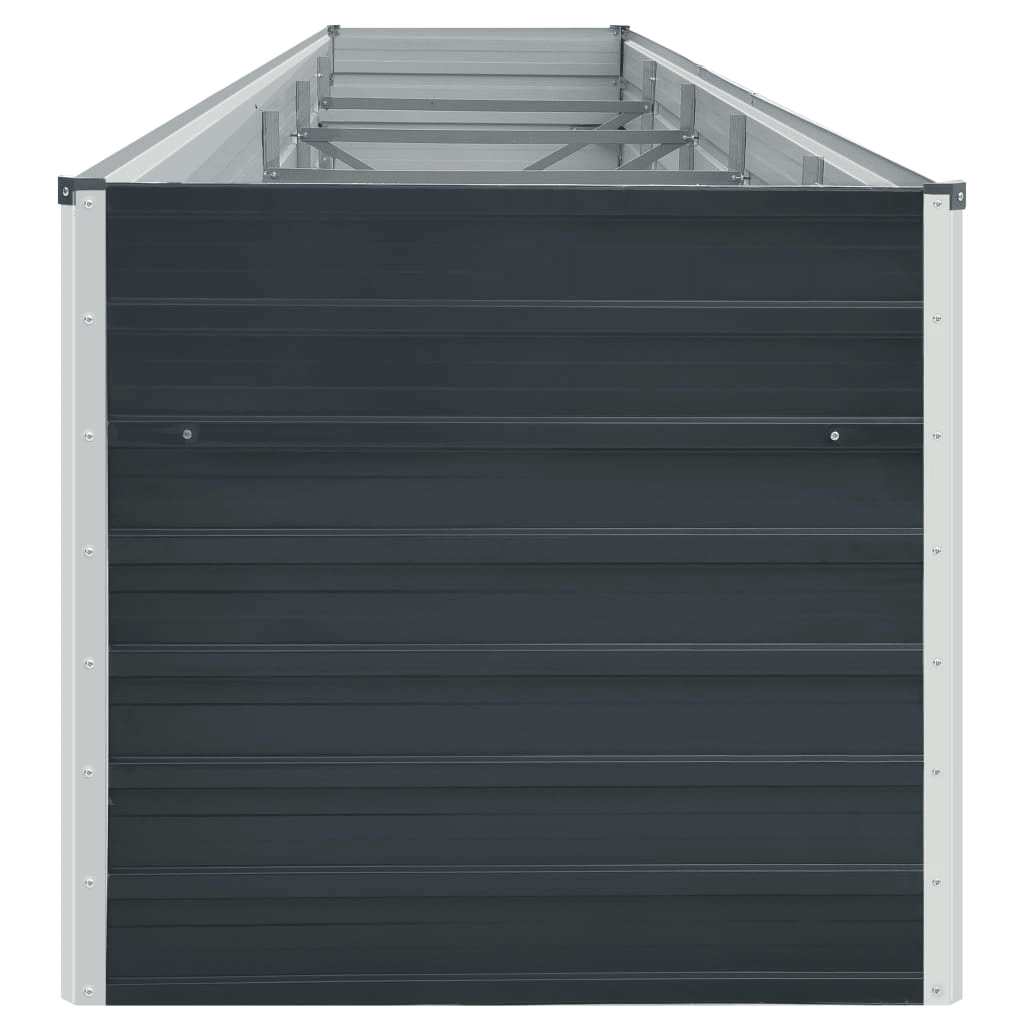 vidaXL Garden Raised Bed Galvanised Steel 400x80x45 cm Anthracite