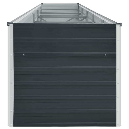 vidaXL Garden Raised Bed Galvanised Steel 400x80x45 cm Anthracite