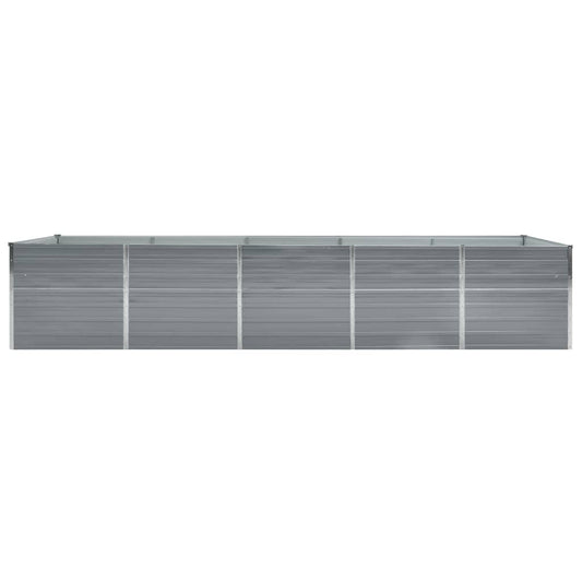 47060 vidaXL Garden Raised Bed Galvanised Steel 400x80x77 cm Grey