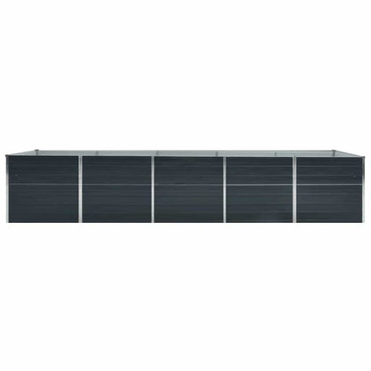 vidaXL Garden Raised Bed Galvanised Steel 400x80x77 cm Anthracite