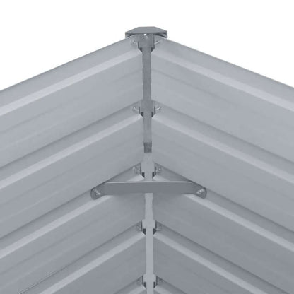 vidaXL Garden Raised Bed Galvanised Steel 480x80x45 cm Grey