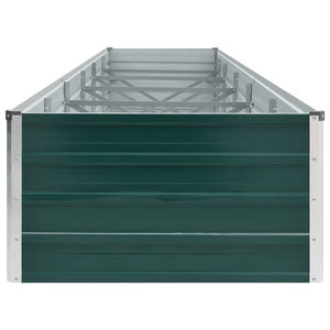 vidaXL Garden Raised Bed Galvanised Steel 480x80x45 cm Green