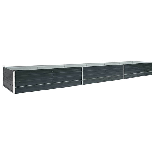 47067 vidaXL Garden Raised Bed Galvanised Steel 480x80x45 cm Anthracite