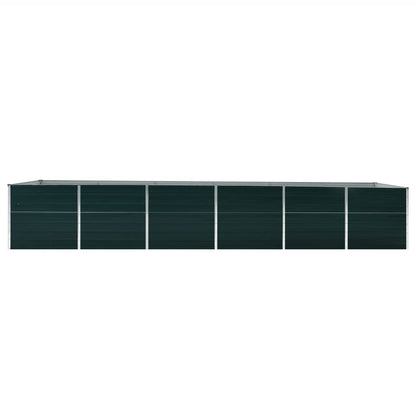 vidaXL Garden Raised Bed Galvanised Steel 480x80x77 cm Green