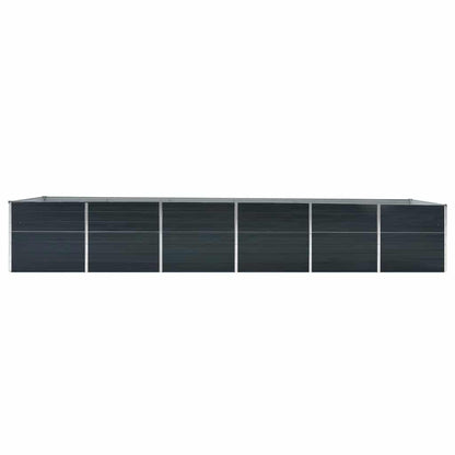 vidaXL Garden Raised Bed Galvanised Steel 480x80x77 cm Anthracite