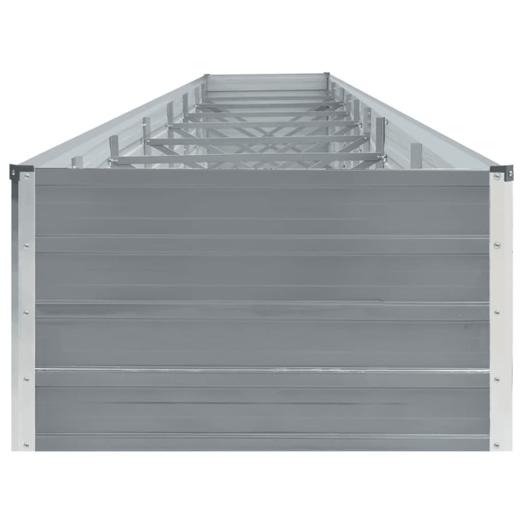 vidaXL Garden Raised Bed Galvanised Steel 600x80x45 cm Grey
