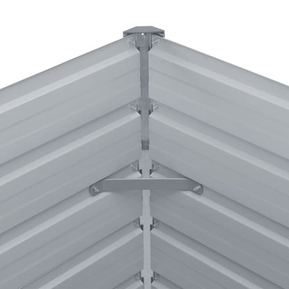 vidaXL Garden Raised Bed Galvanised Steel 600x80x45 cm Grey