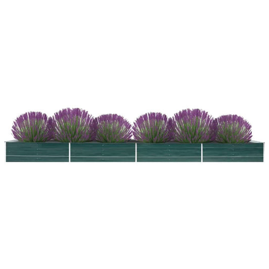 vidaXL Raised Bed | Green | Galvanised steel | 600x80x45 cm | Raised Bed