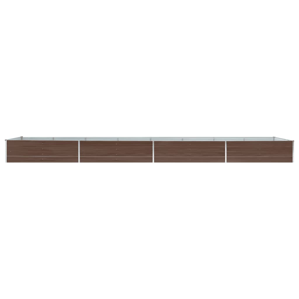 vidaXL Garden Raised Bed Galvanised Steel 600x80x45 cm Brown