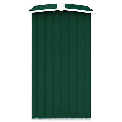 47080 vidaXL Log Storage Shed Galvanised Steel 172x91x154 cm Green