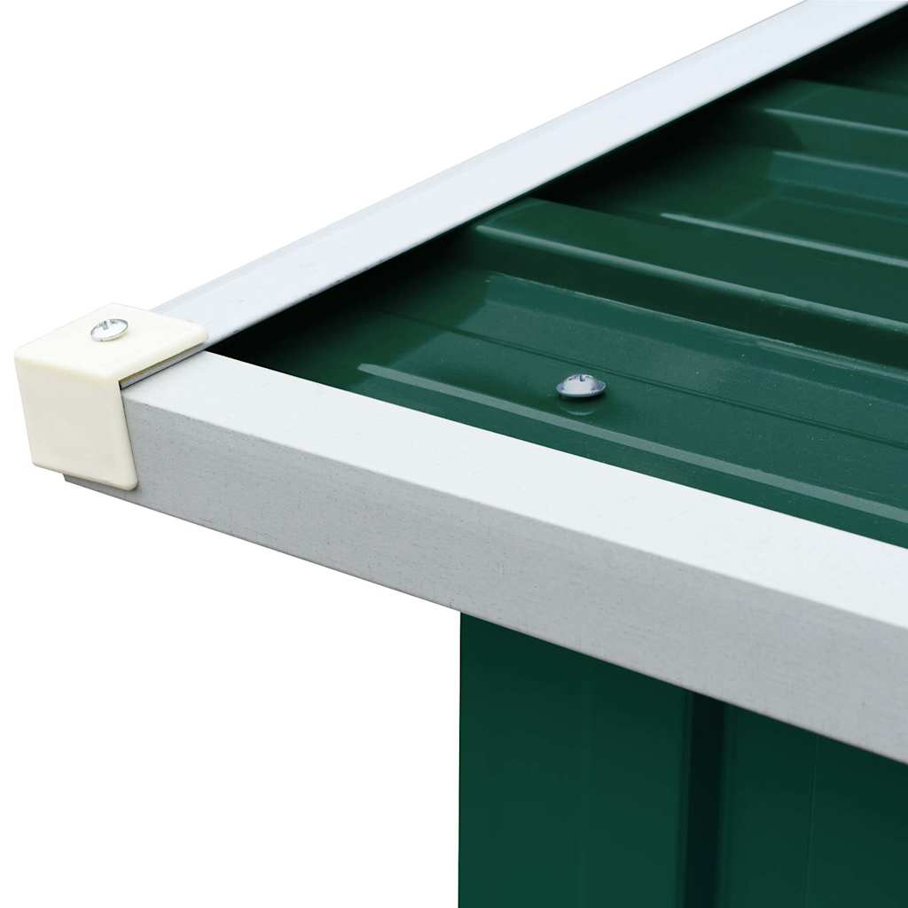 47080 vidaXL Log Storage Shed Galvanised Steel 172x91x154 cm Green