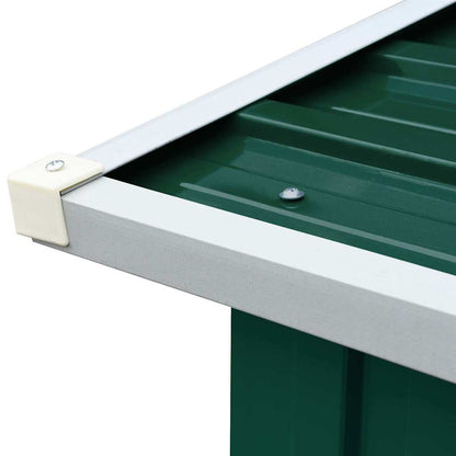 47080 vidaXL Log Storage Shed Galvanised Steel 172x91x154 cm Green