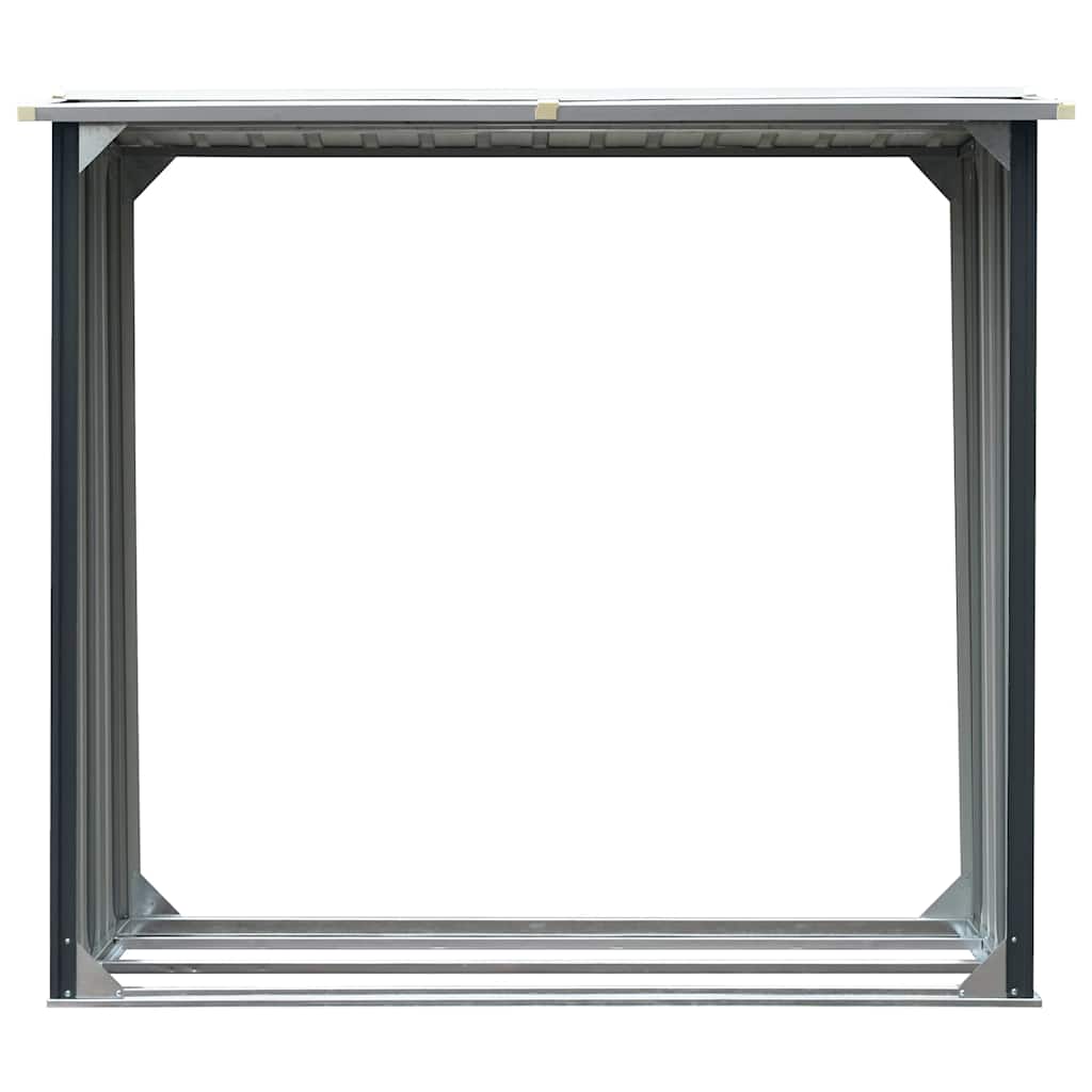47082 vidaXL Log Storage Shed Galvanised Steel 172x91x154 cm Anthracite