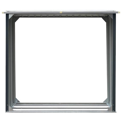 47082 vidaXL Log Storage Shed Galvanised Steel 172x91x154 cm Anthracite