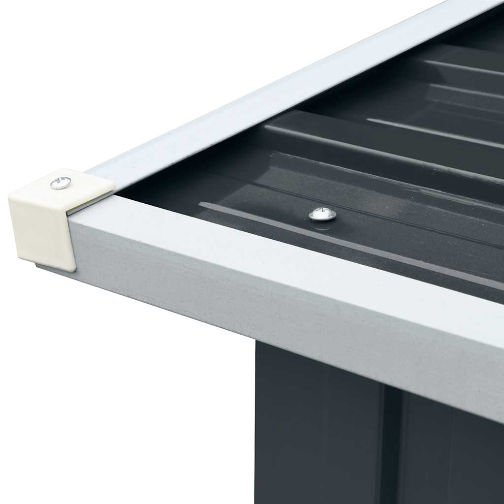 vidaXL Log Storage Shed Galvanised Steel 172x91x154 cm Anthracite