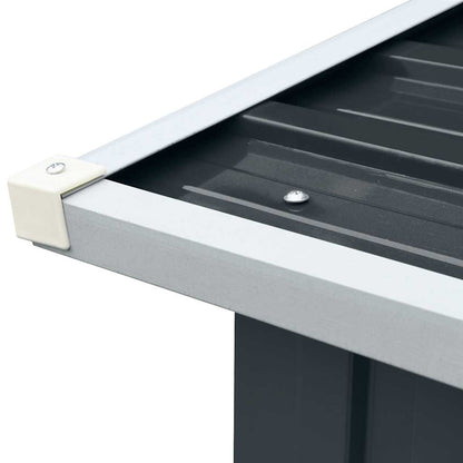 vidaXL Log Storage Shed Galvanised Steel 172x91x154 cm Anthracite