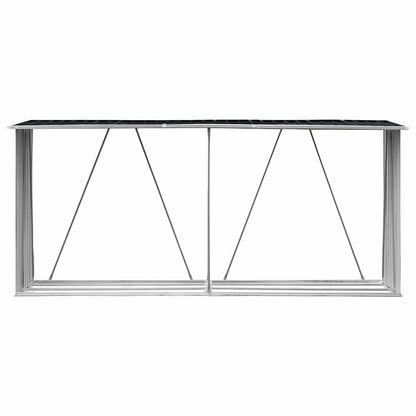vidaXL Garden Log Storage Shed Galvanised Steel 330x84x152 cm Anthracite