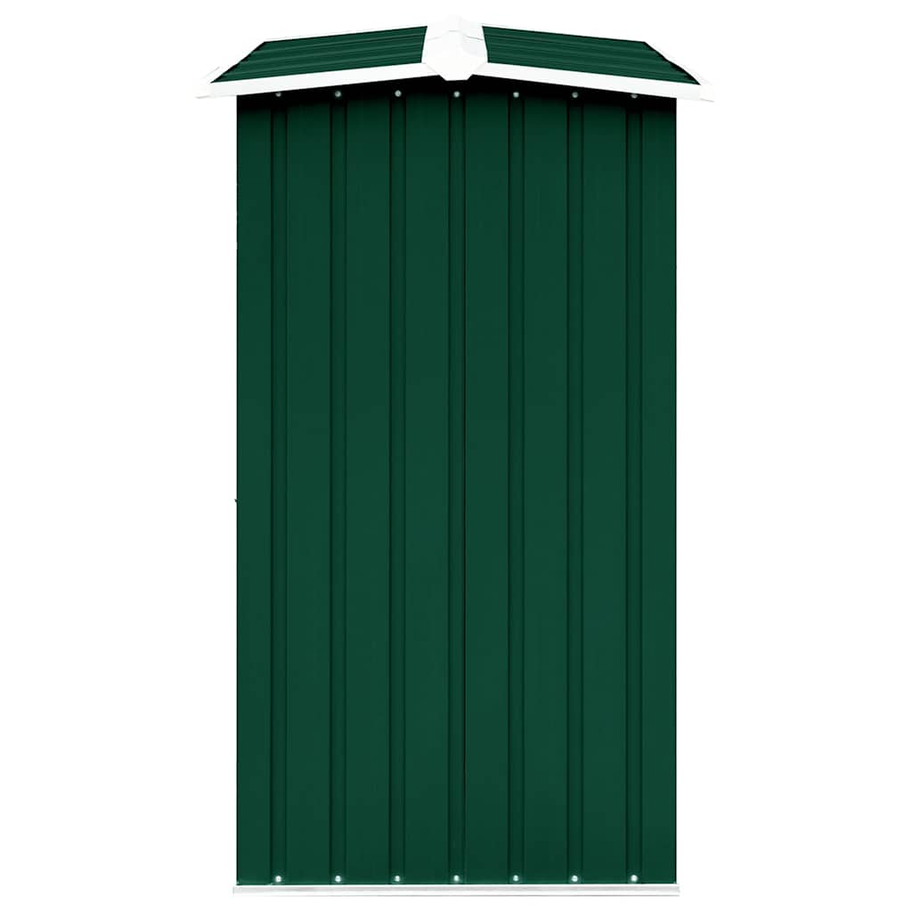 vidaXL Garden Log Storage Shed Galvanised Steel 330x92x153 cm Green