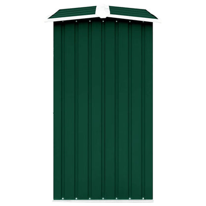 vidaXL Garden Log Storage Shed Galvanised Steel 330x92x153 cm Green