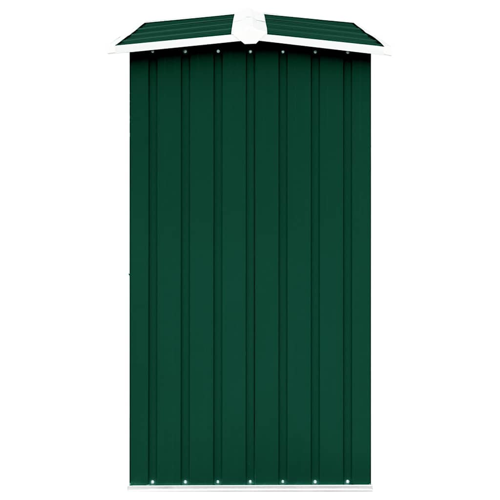 47086 vidaXL Garden Log Storage Shed Galvanised Steel 330x92x153 cm Green