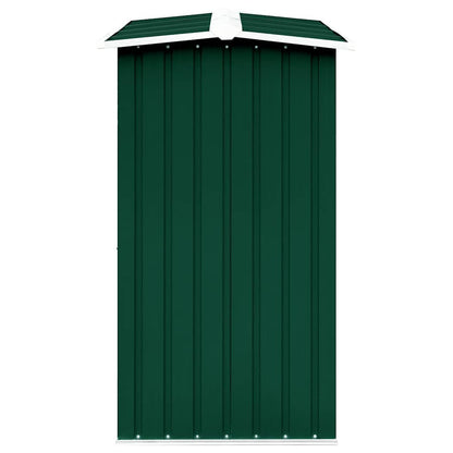 47086 vidaXL Garden Log Storage Shed Galvanised Steel 330x92x153 cm Green