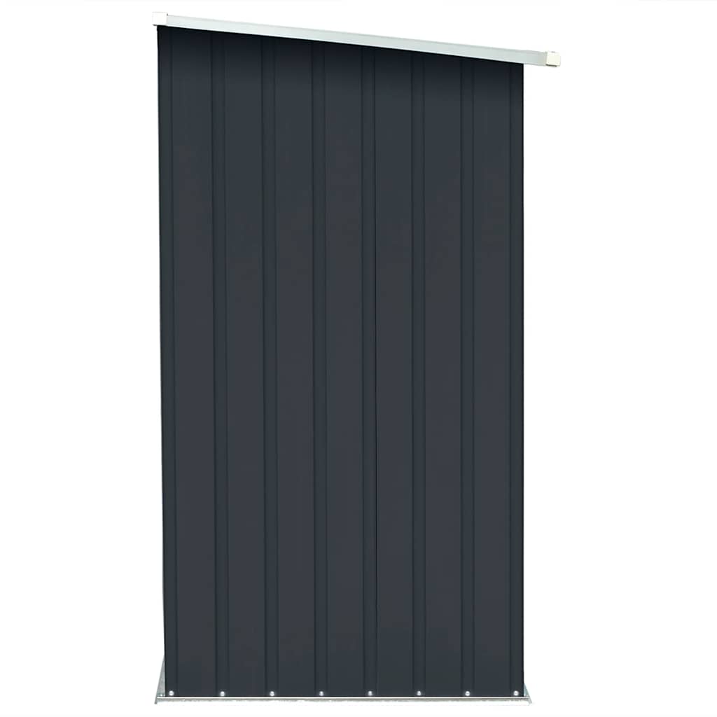 vidaXL Garden Log Storage Shed Galvanised Steel 163x83x154 cm Anthracite