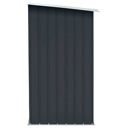 vidaXL Garden Log Storage Shed Galvanised Steel 163x83x154 cm Anthracite