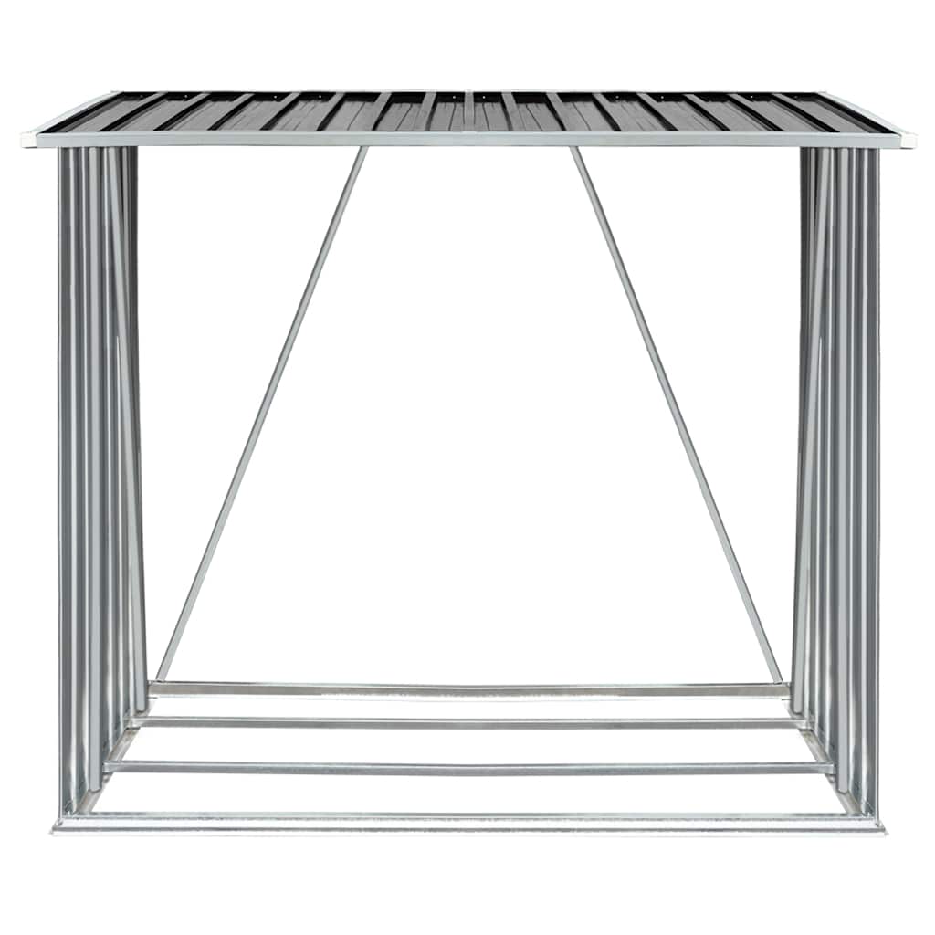 vidaXL Garden Log Storage Shed Galvanised Steel 163x83x154 cm Anthracite