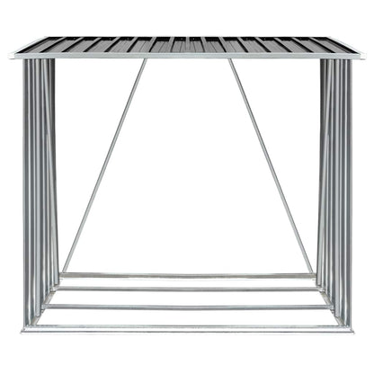 vidaXL Garden Log Storage Shed Galvanised Steel 163x83x154 cm Anthracite