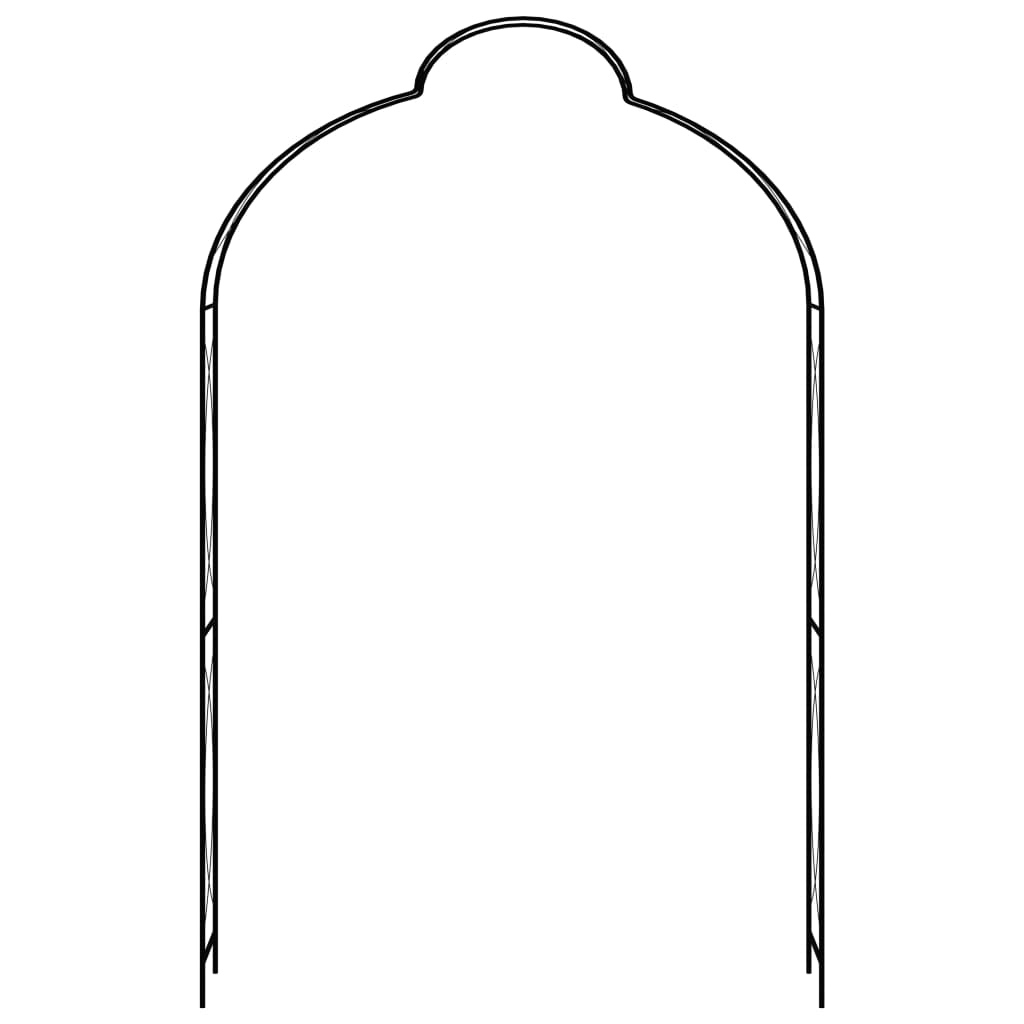 vidaXL Garden Arch Black 150x34x240 cm Iron
